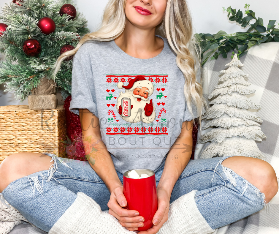 Faux Sweater Santa with Diet Coke