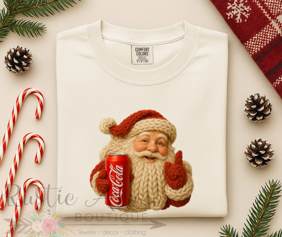 Faux Crochet Santa with Coke