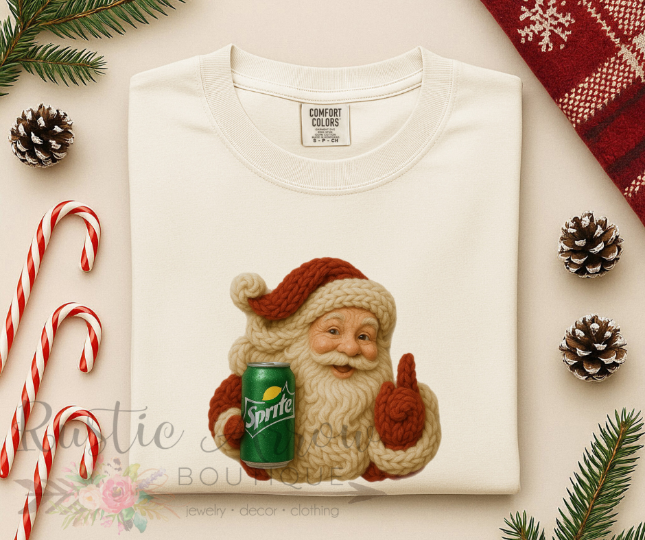 Faux Crochet Santa with Sprite