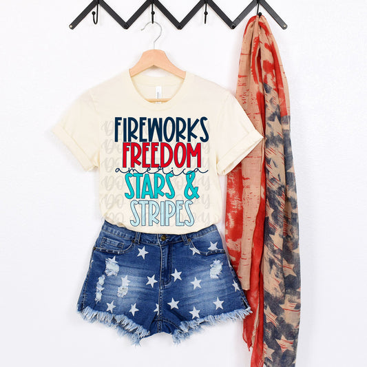 Fireworks Freedom America Stars & Stripes