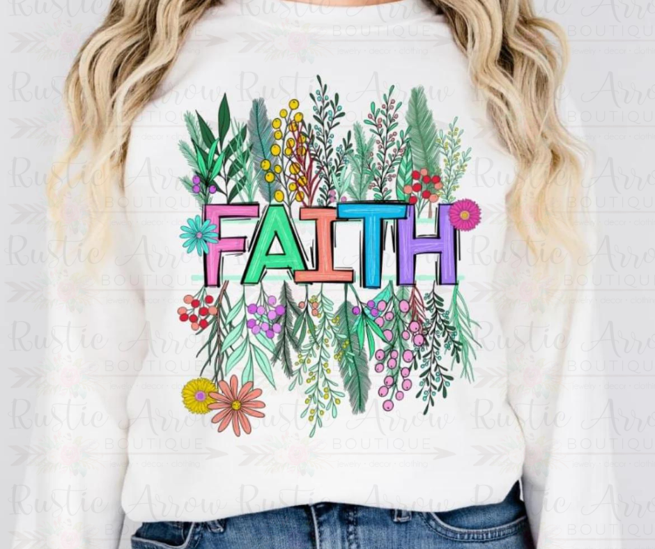 Floral Split FAITH-Short Sleeve