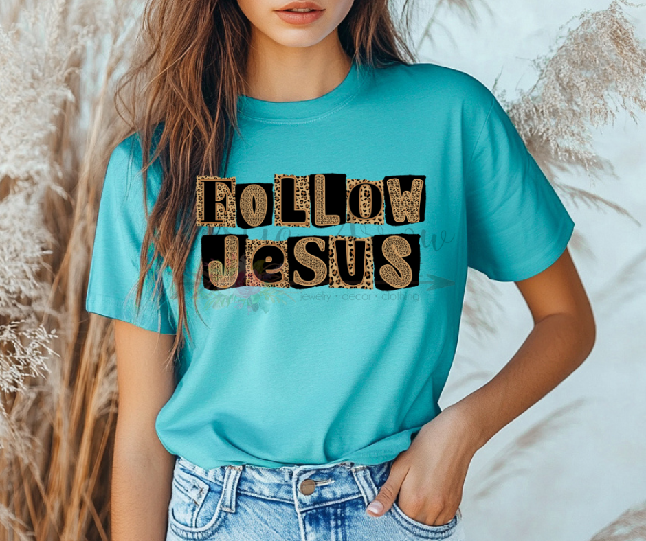 Follow Jesus Leopard Print