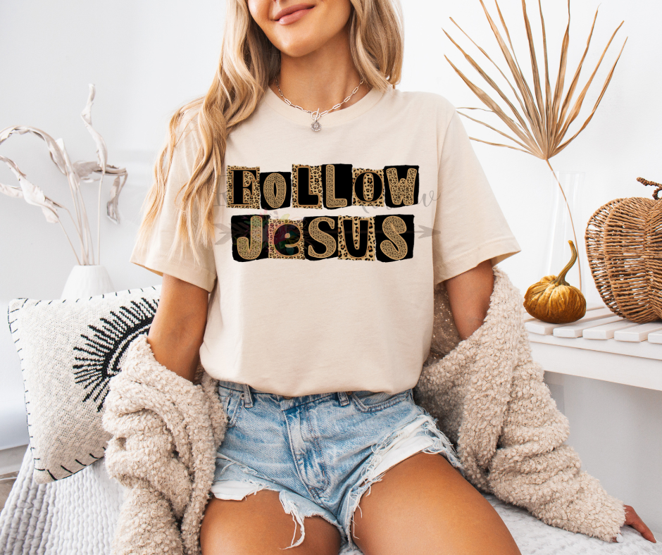 Follow Jesus Leopard Print