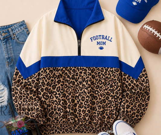Pre-Order Football Mom Cream Leopard