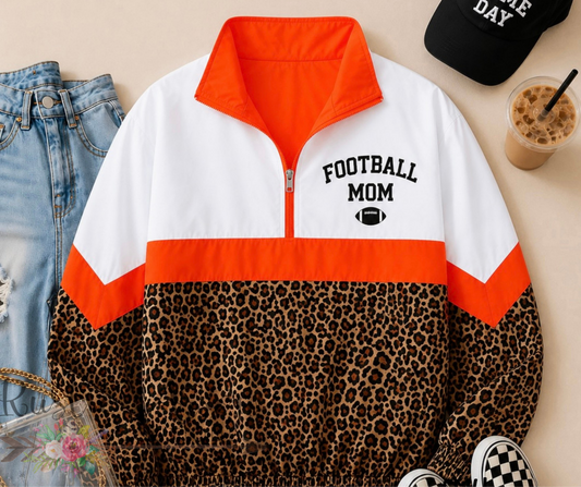 Pre-Order Football Mom Orange Leopard