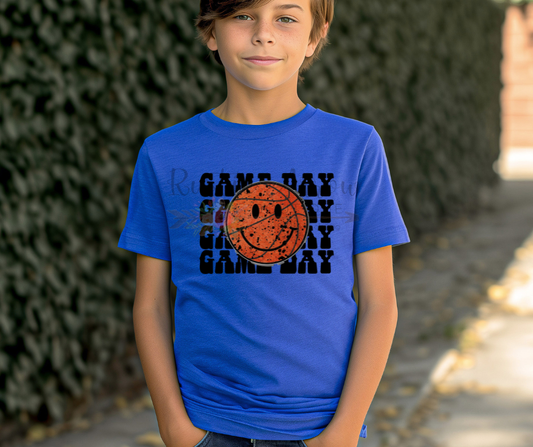 Game Day Basketball Smiley Face