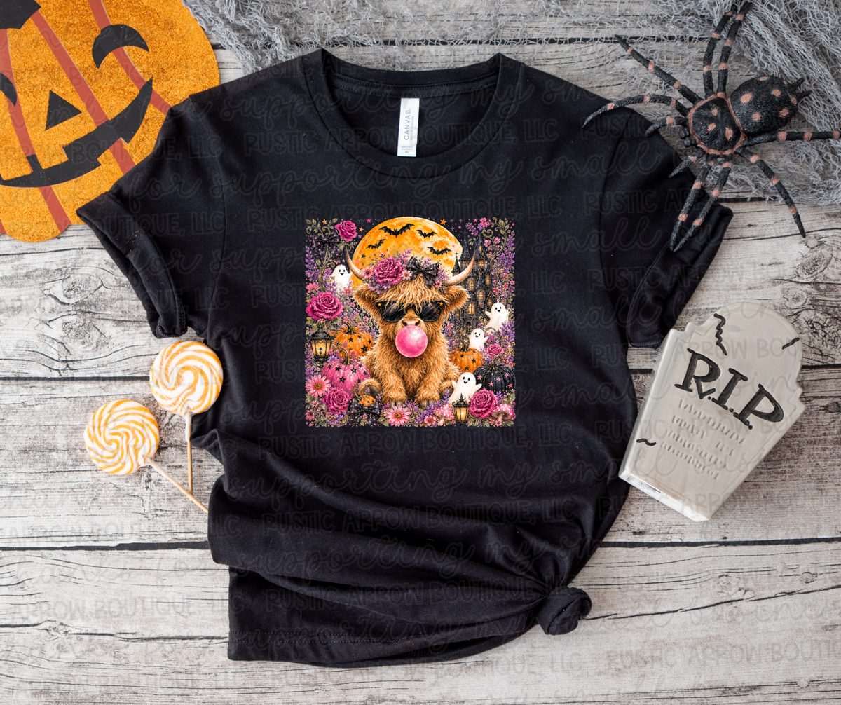 Halloween Cow with Bubble Gum