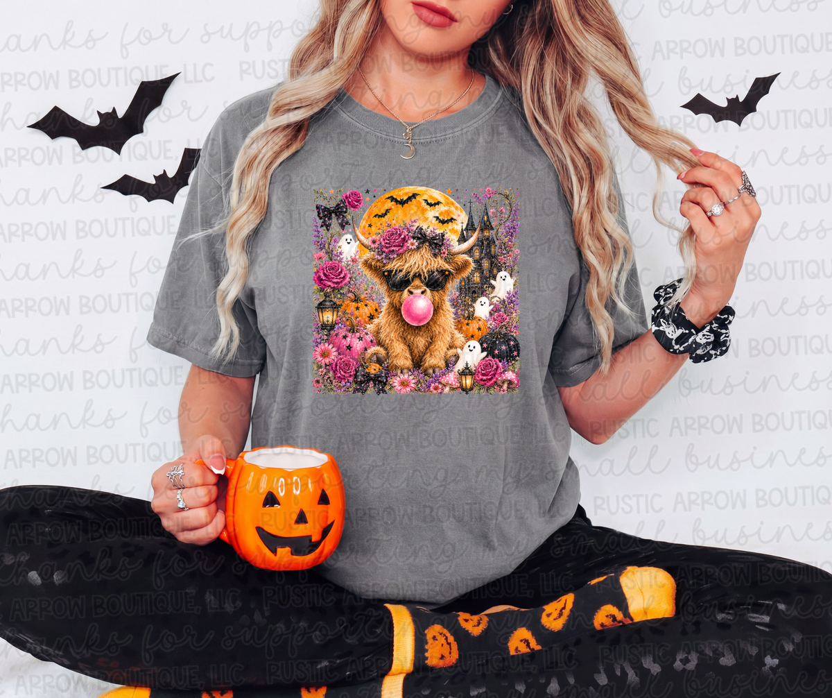 Halloween Cow with Bubble Gum