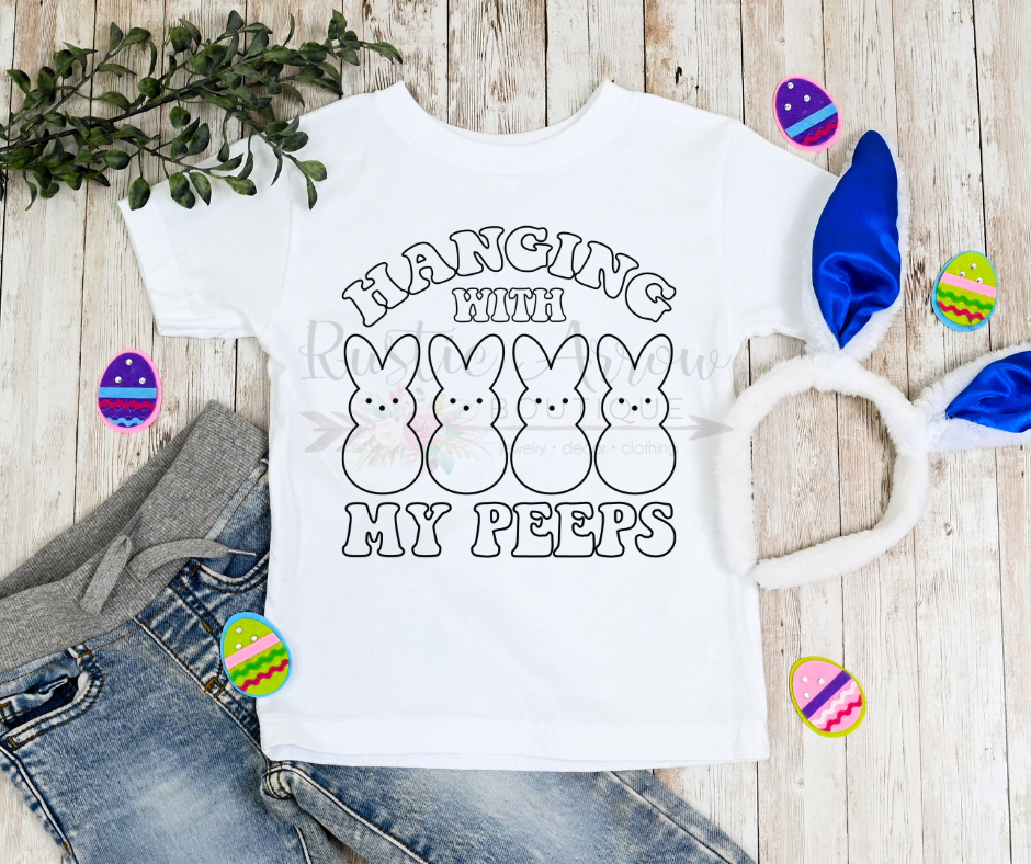 Hanging with my Peeps Coloring Shirt