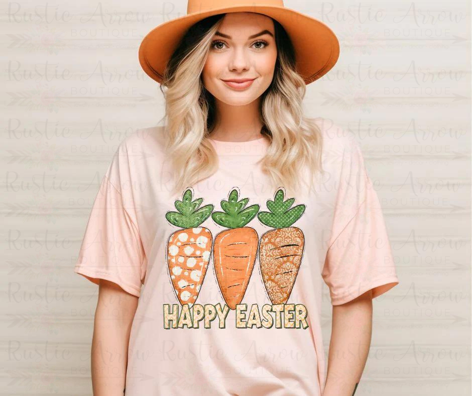 Happy Easter (carrots)-Short Sleeve