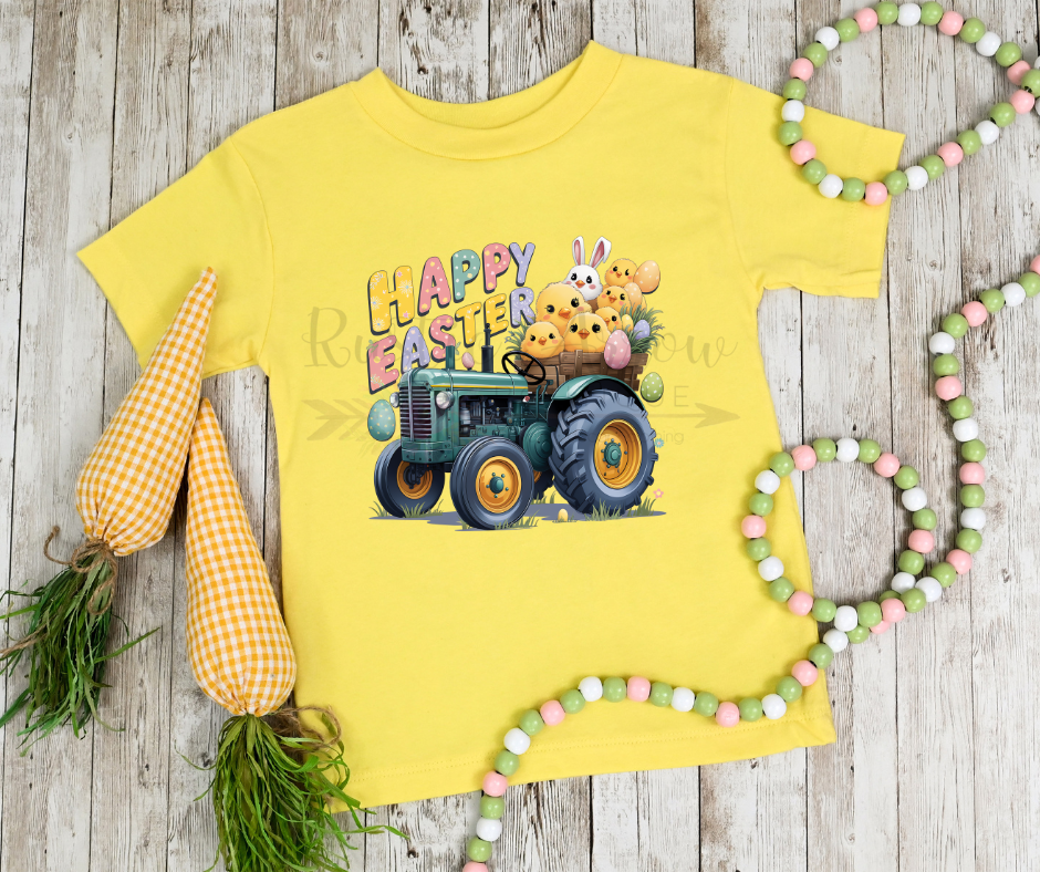 Happy Easter Tractor and Chicks