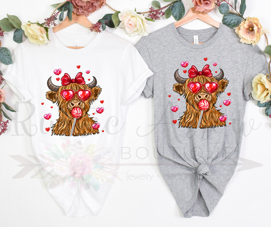 Highland Cow Valentine's Day