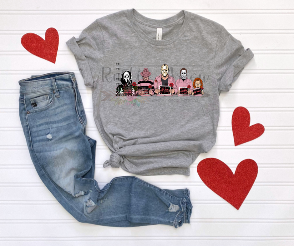 Horror Character Valentines Mugshot