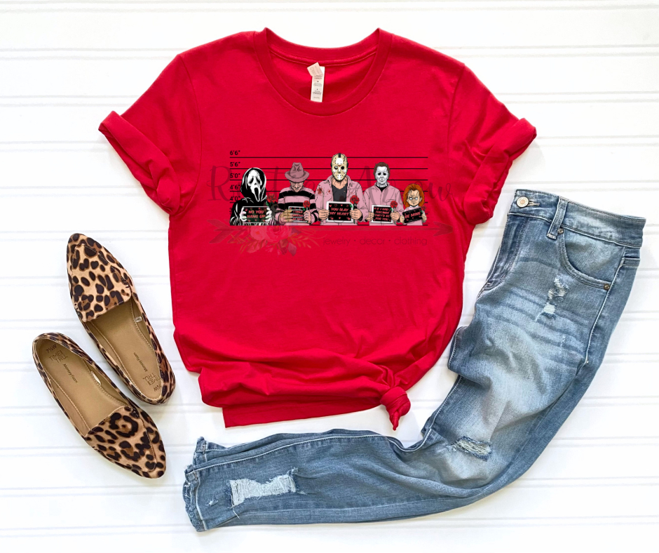 Horror Character Valentines Mugshot