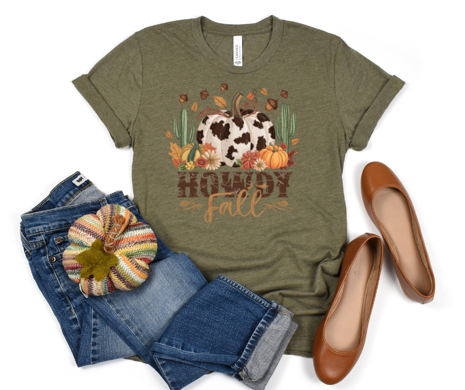 Howdy Fall Cowprint Pumpkin