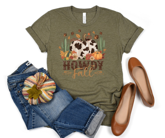 Howdy Fall Cowprint Pumpkin