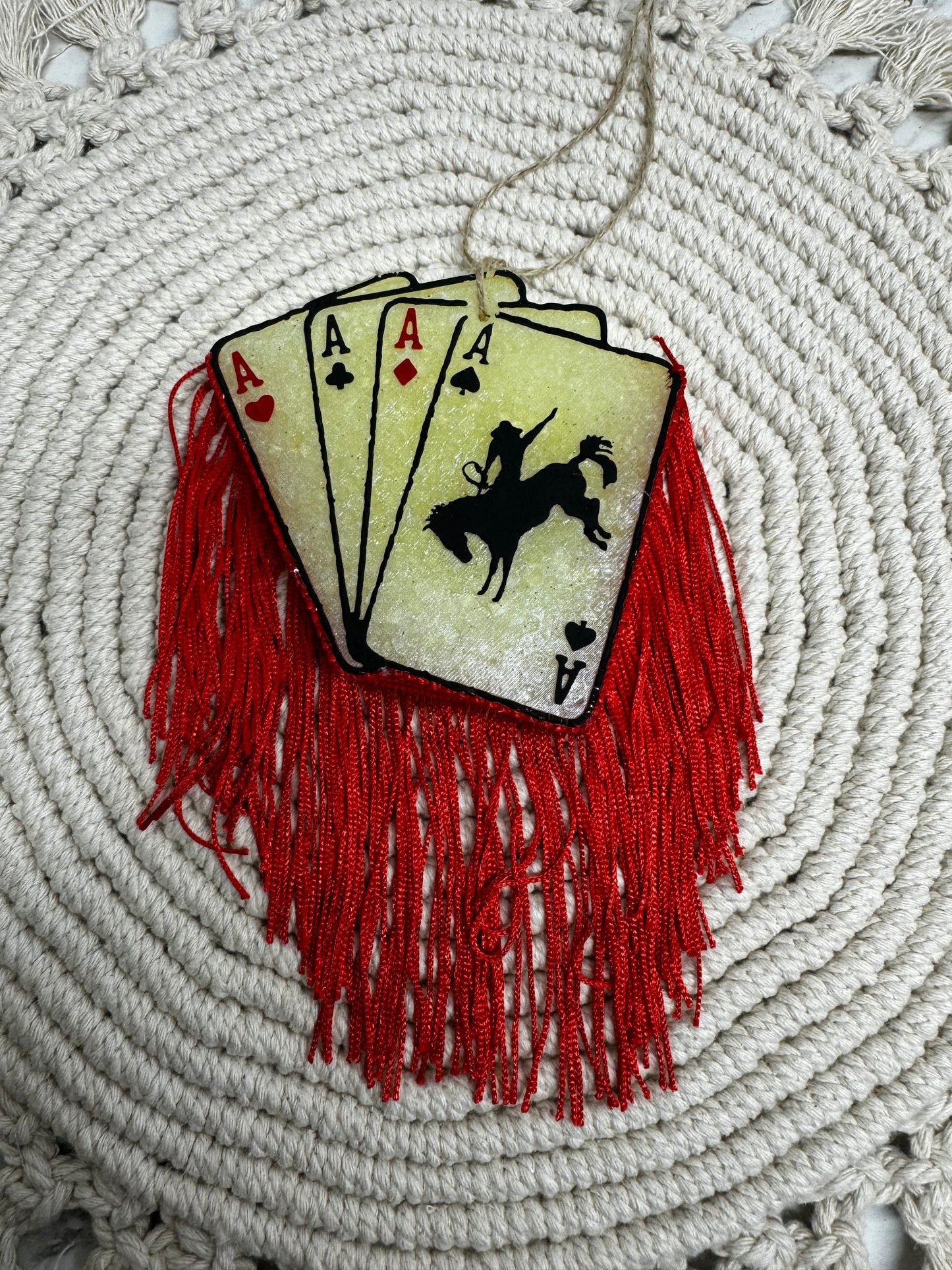Set of Aces with Red Fringe