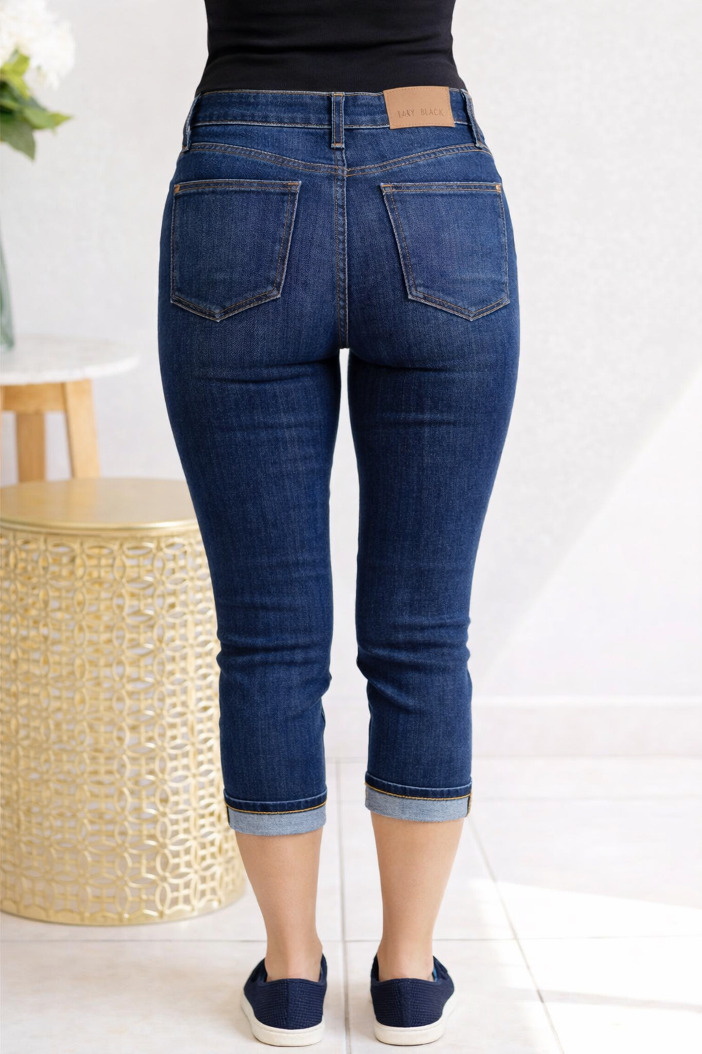 Dark Denim Judy Blue Capris