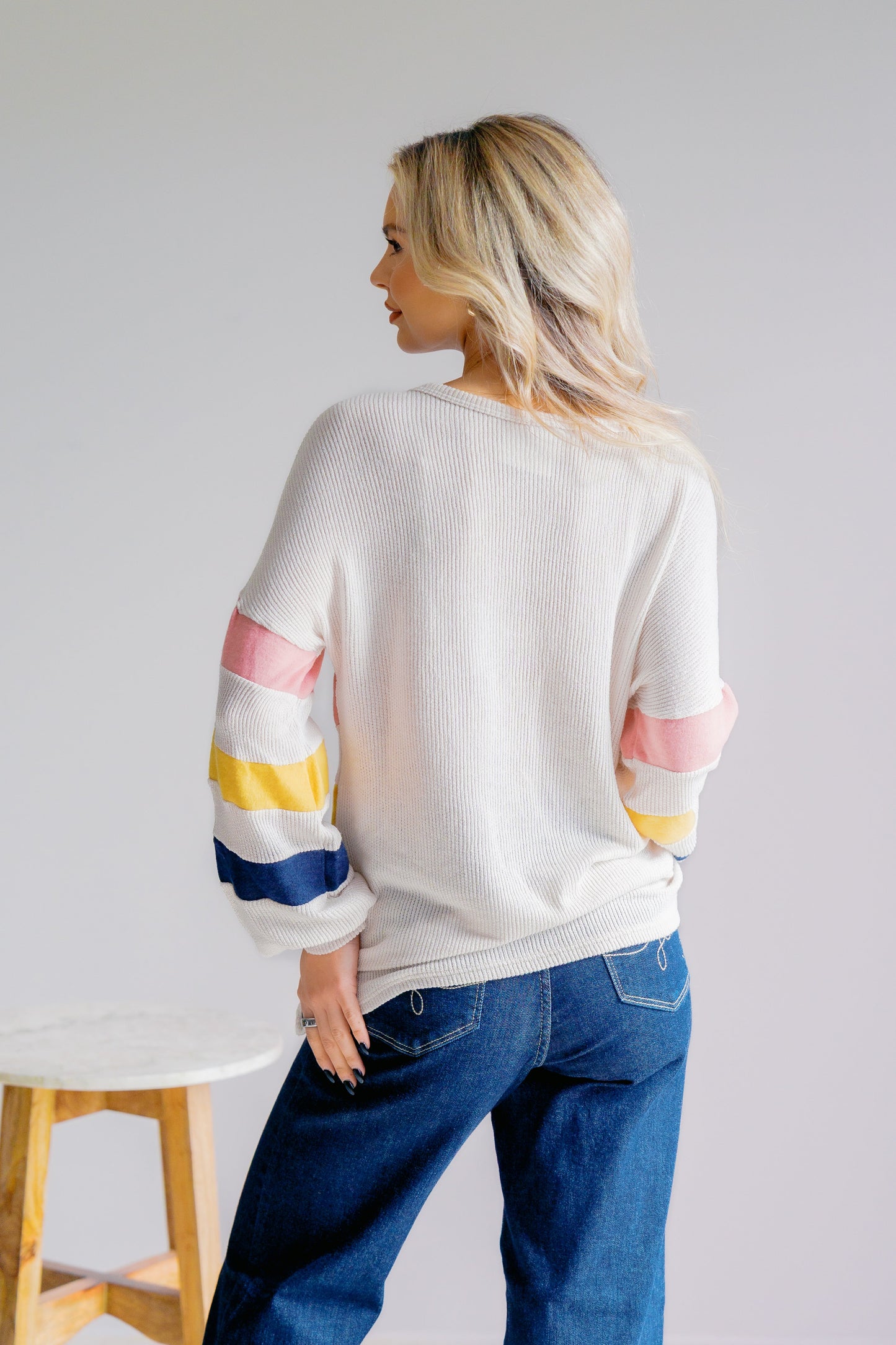 Radiant Skies Striped Pullover