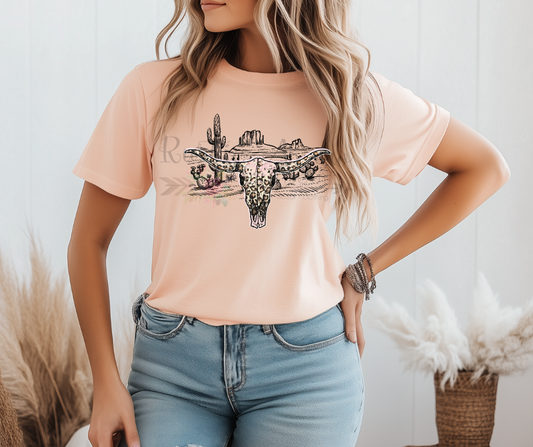 Leopard Cow Skull