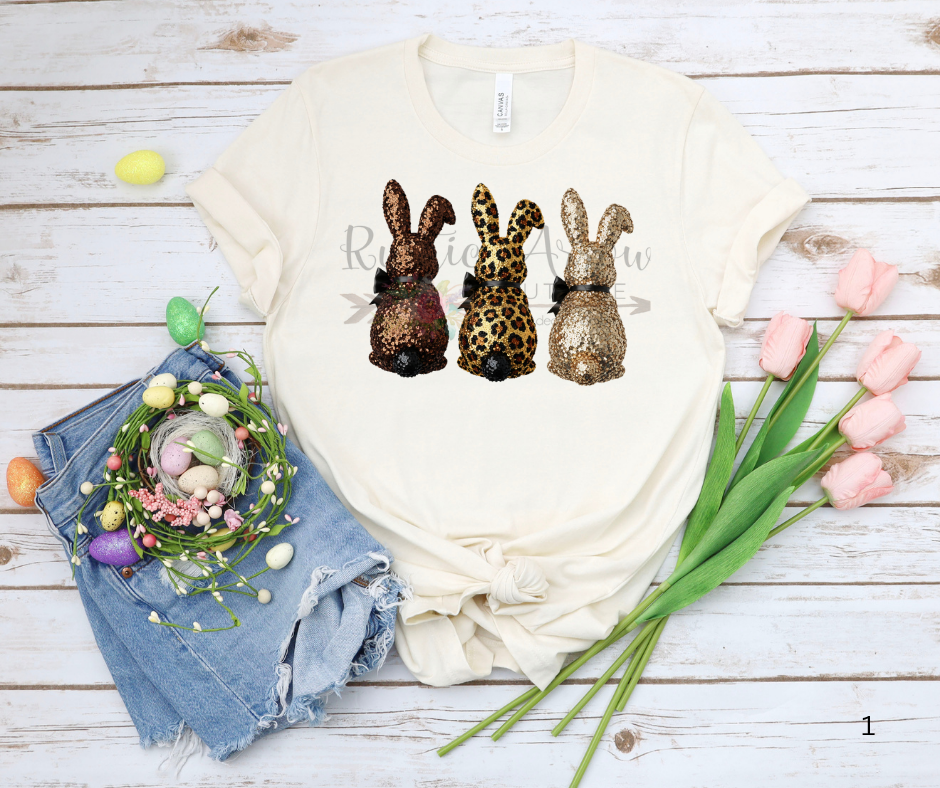 Leopard and Sequin Bunnies