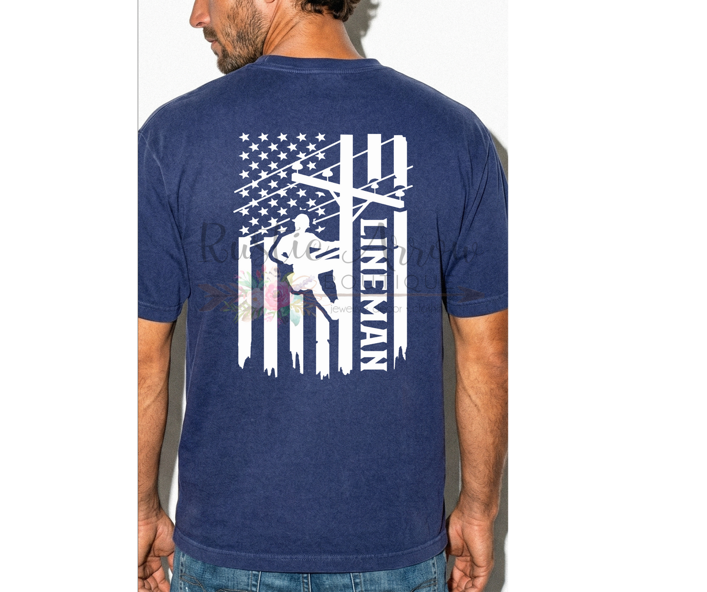 Lineman with Flag