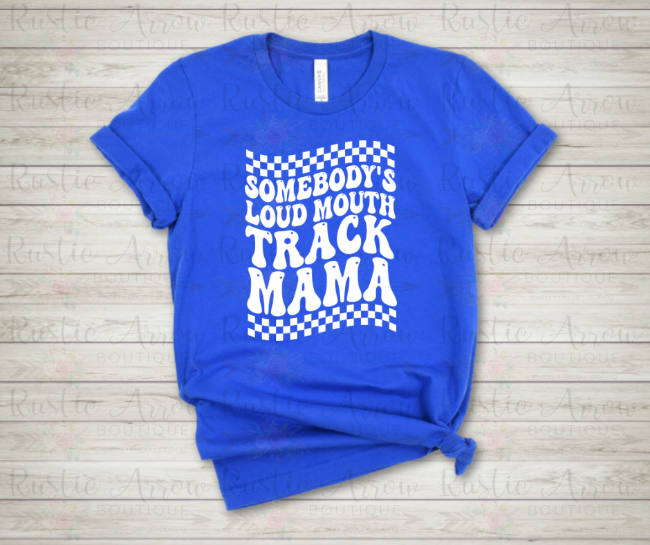 Somebody's Loud Mouth Track Mama Checkered