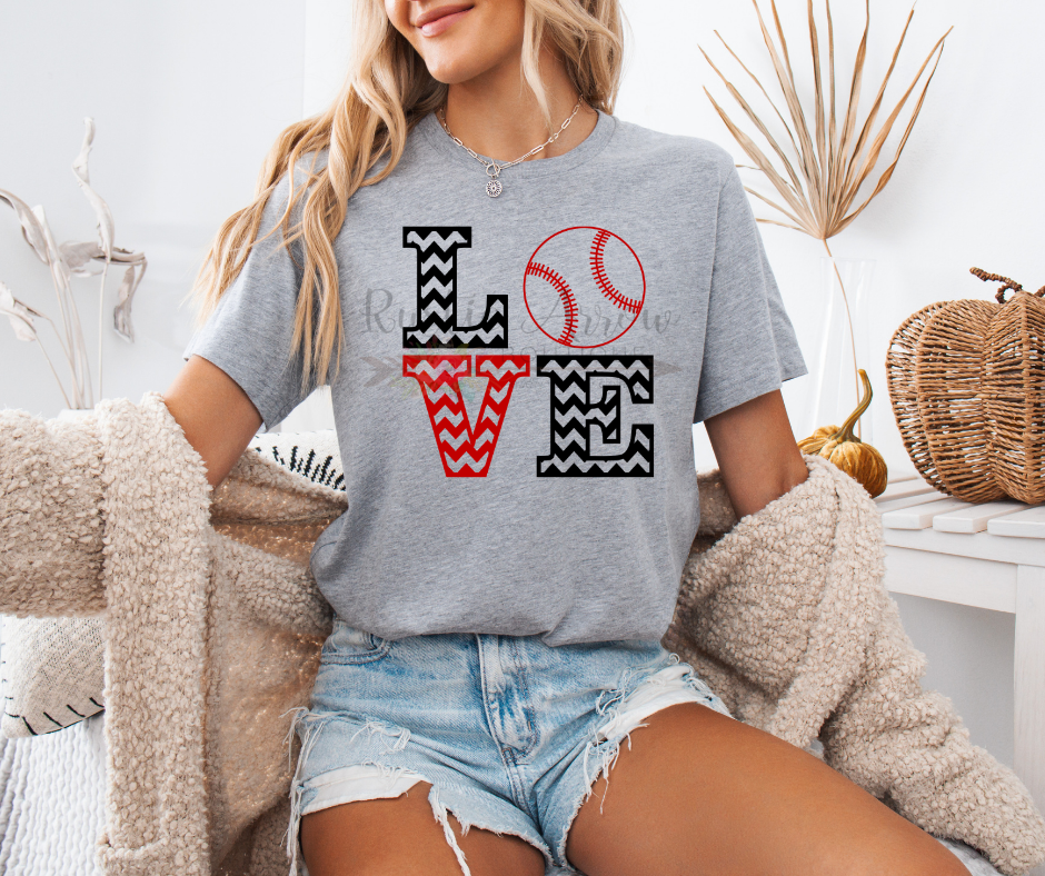 Love Baseball Chevron