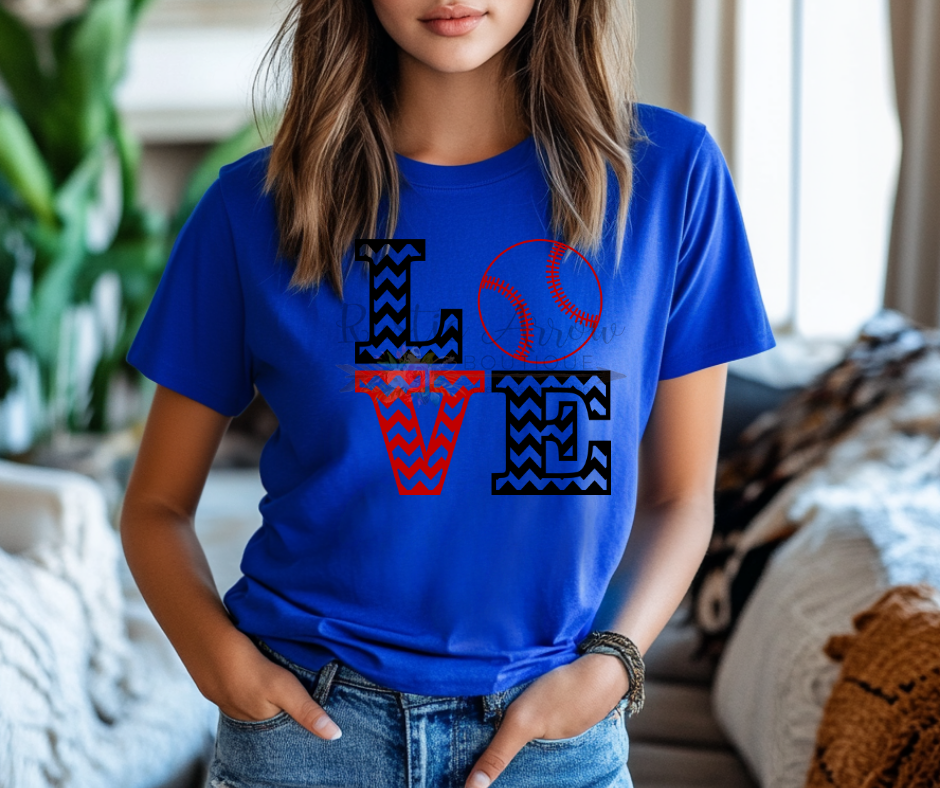 Love Baseball Chevron