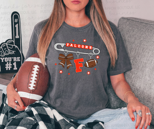 Loving Falcons Safety Pin