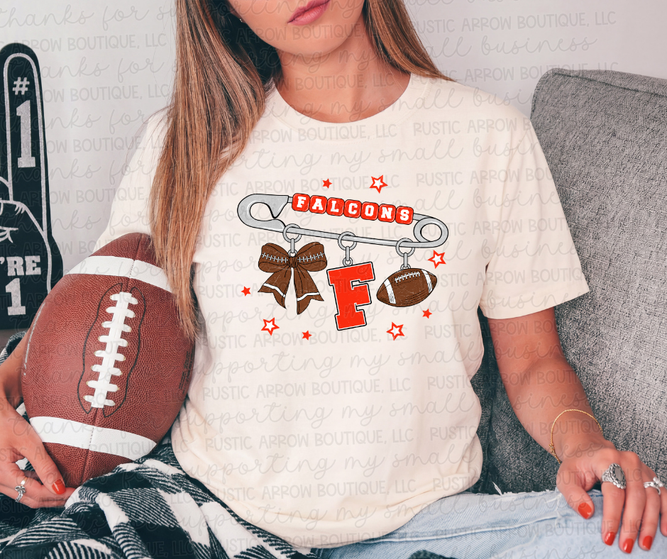 Loving Falcons Safety Pin