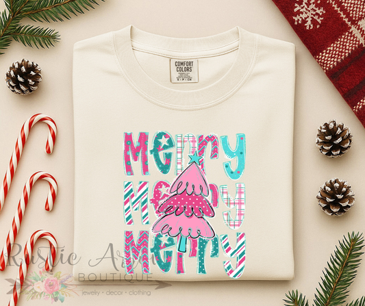 Merry Christmas Pink Tree