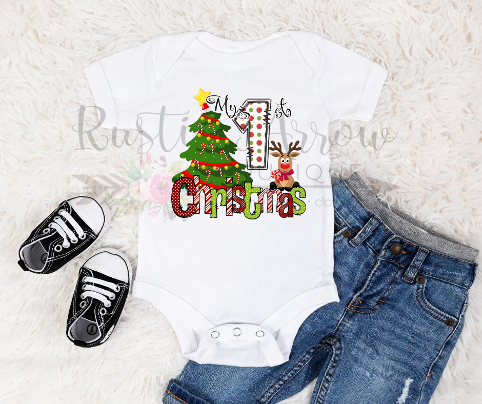 My 1st Christmas Polka Dot