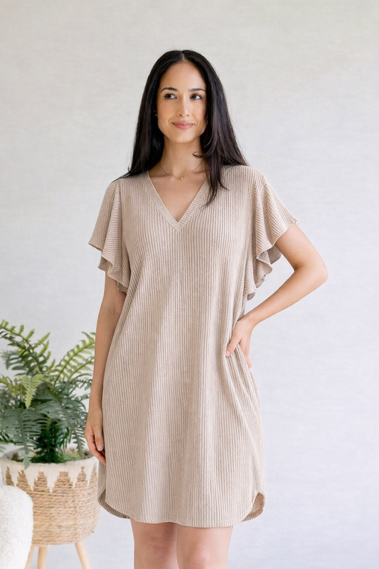 Natural Form Ruffle Dress