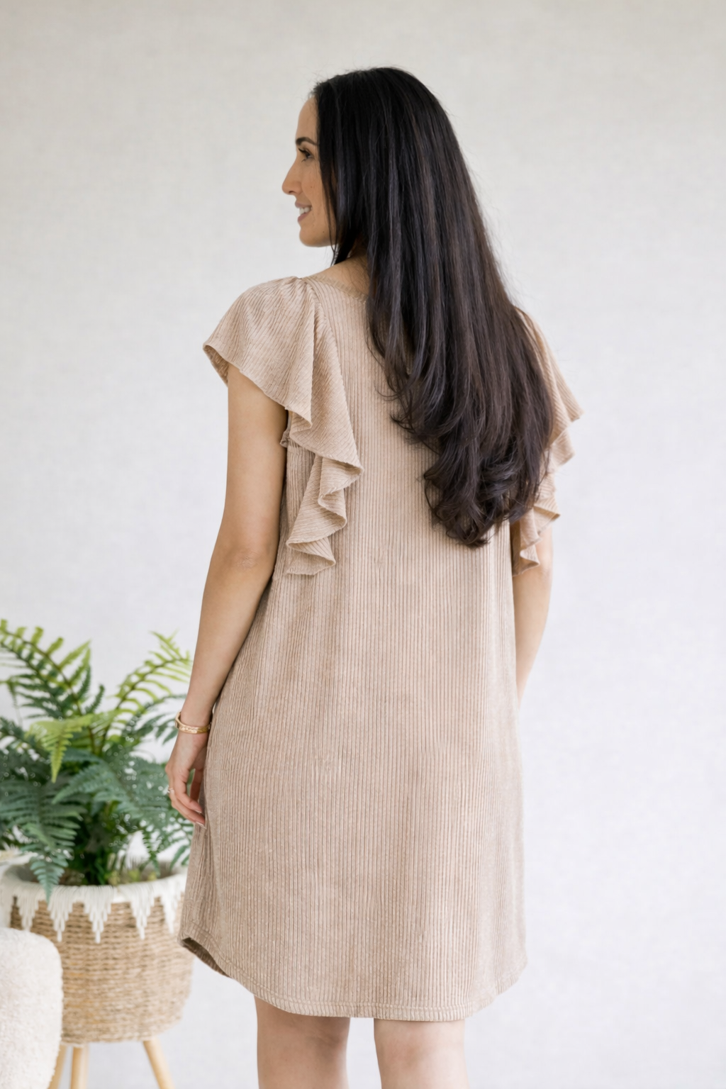 Natural Form Ruffle Dress