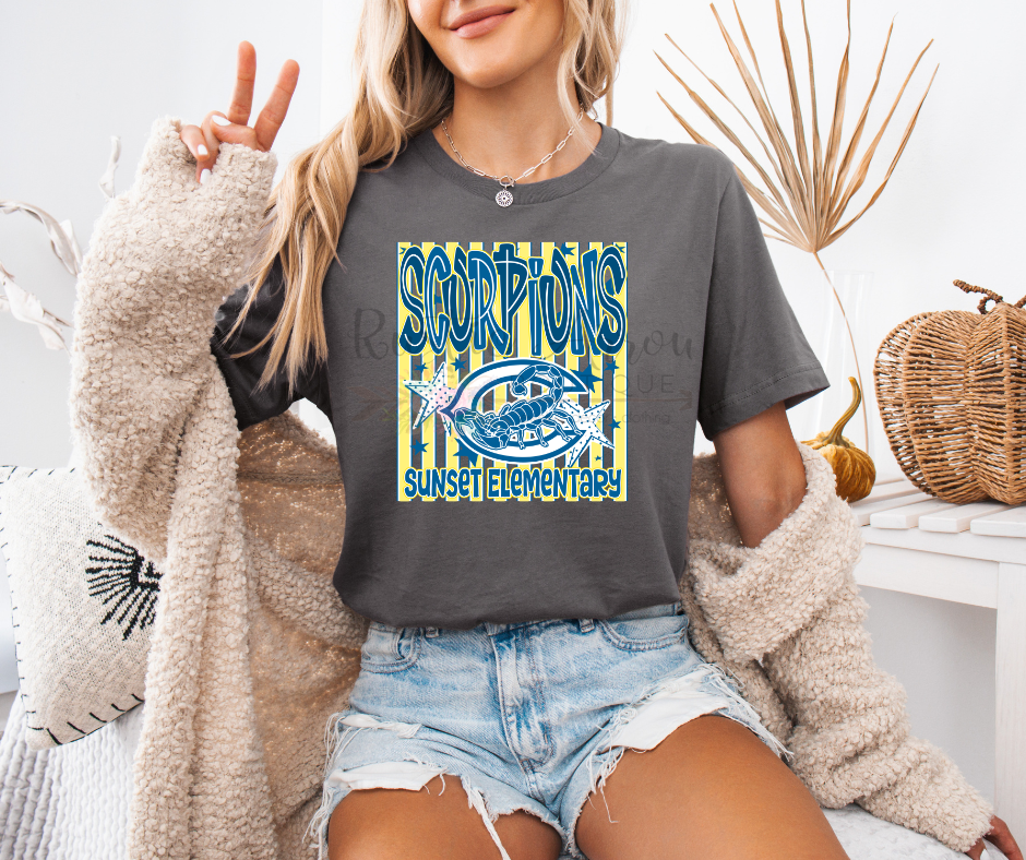Neon Striped Sunset Scorpions