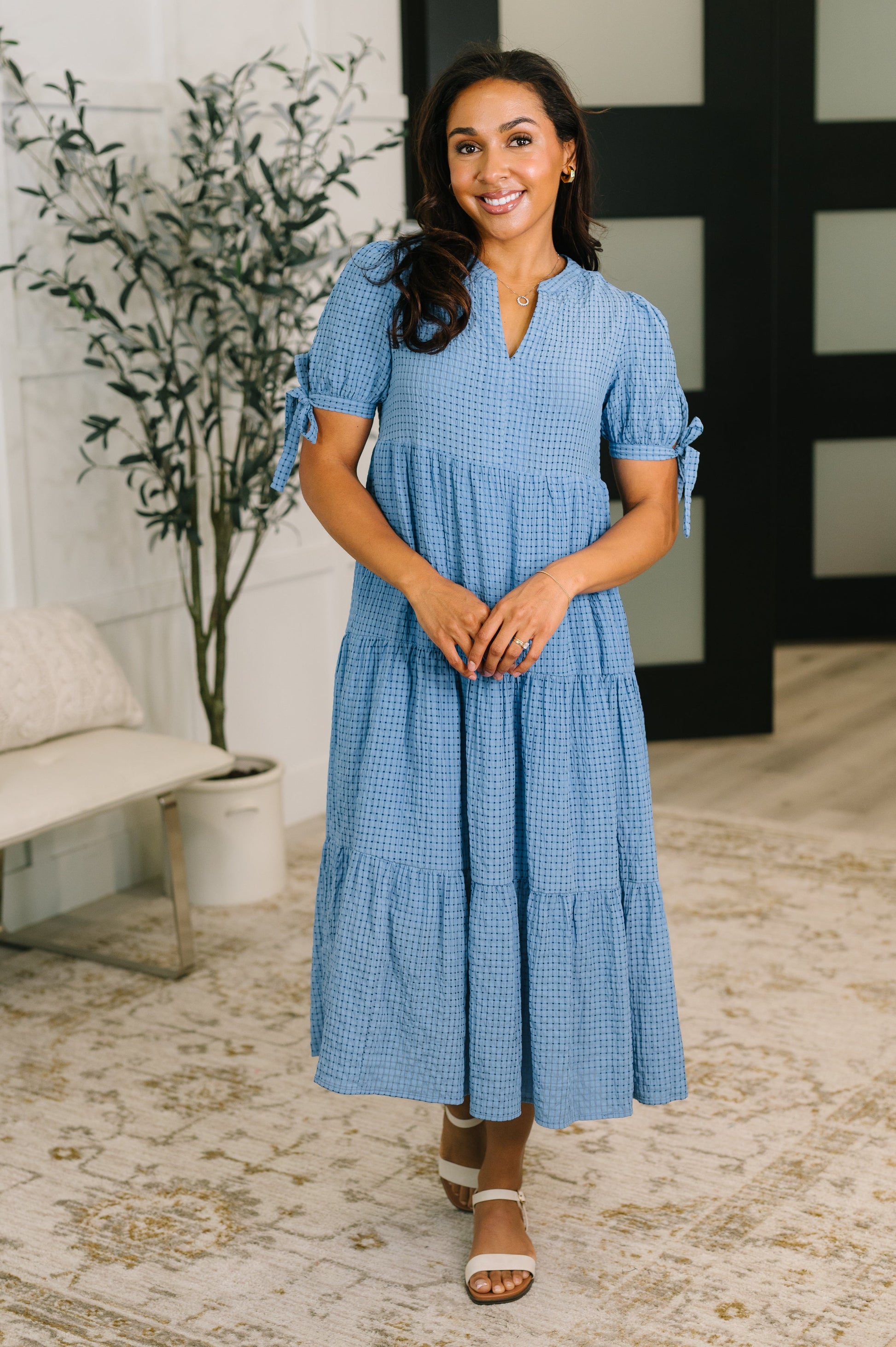 rustic midi dress Strappy rustic midi dress