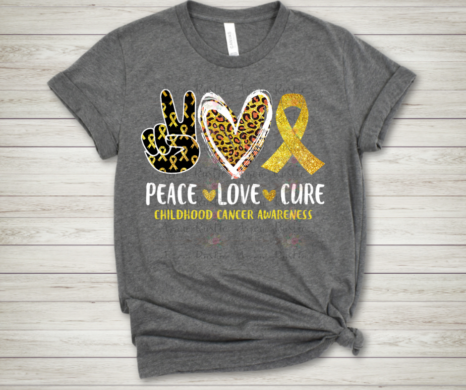 Peace Love Cure Childhood Cancer