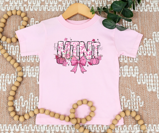 Pink Floral Mini with Pumpkins