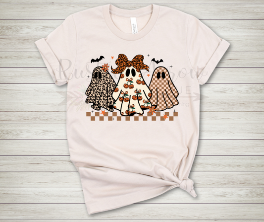 Preppy Halloween Ghost Leopard