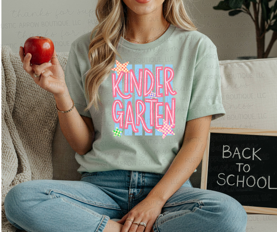 Preppy Striped Kindergarten