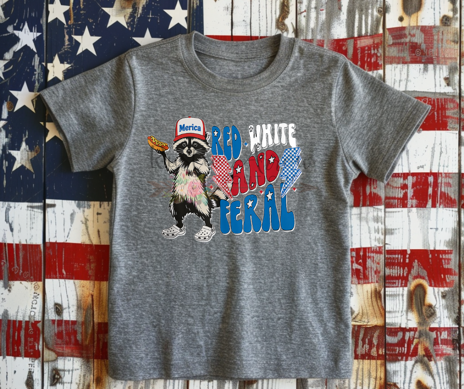 Red, White and Feral Lightening Bolts