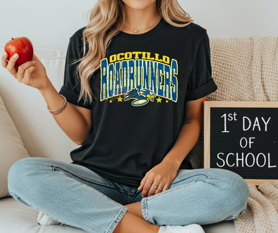 Retro Desert Ocotillo Roadrunners