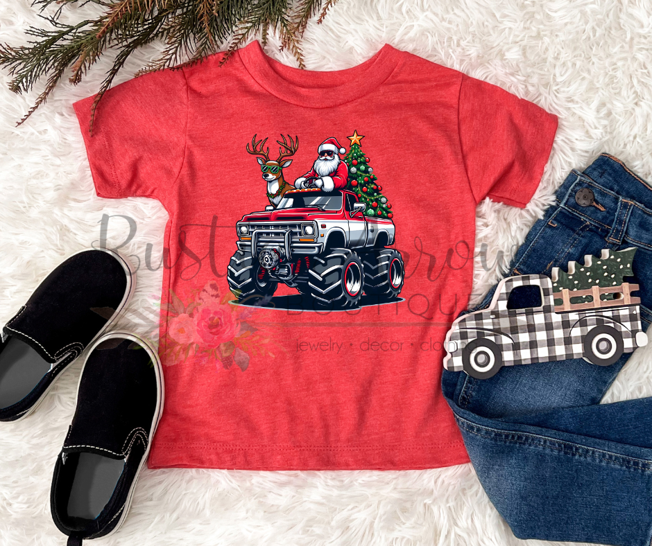 Santa with Monster Truck