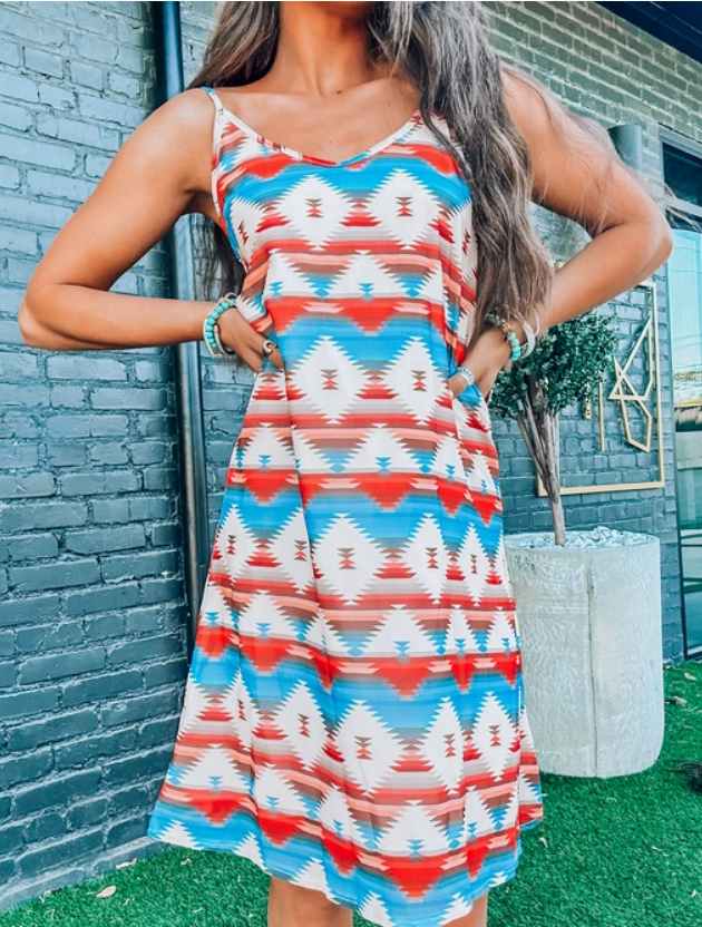 Aztec Tank Dress