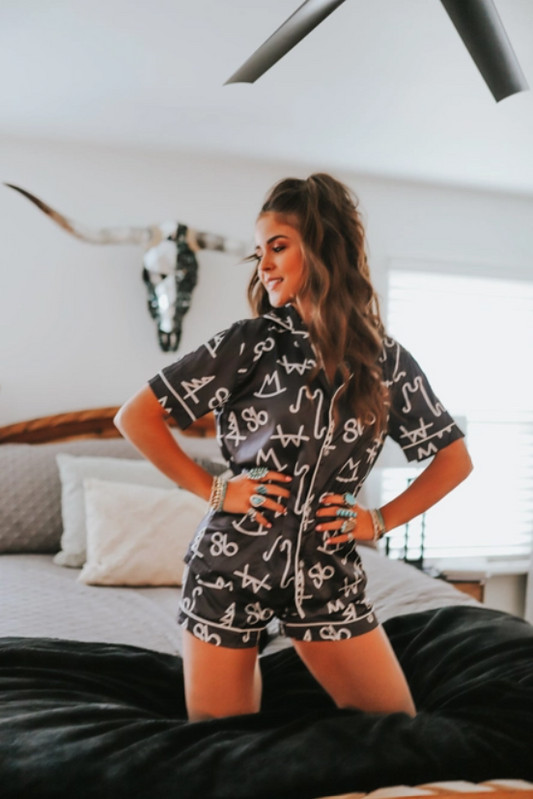 Black Brand Pajama Set