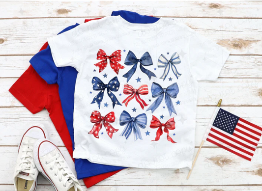 Patriotic Coquette Bow - Youth