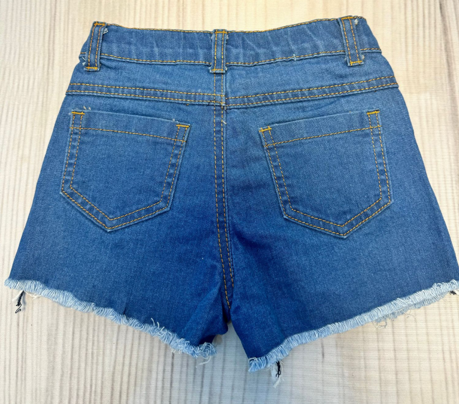 Jean Plaid Shorts