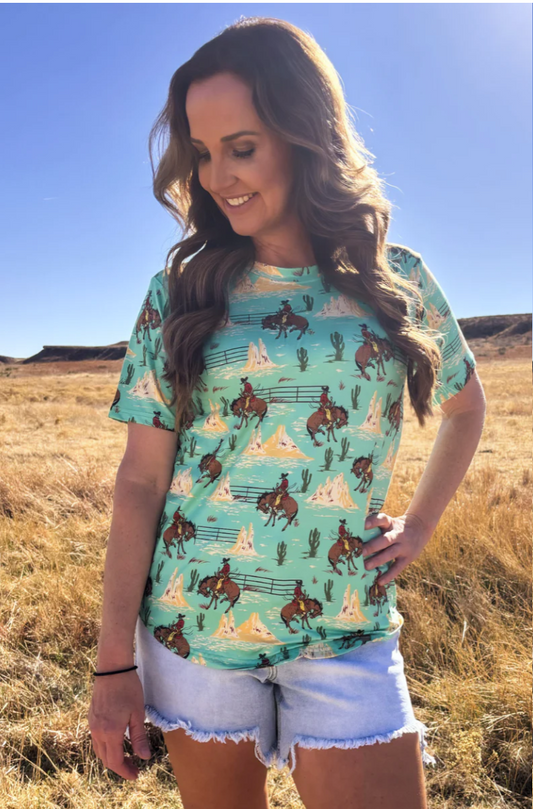 Turquoise Desert Trails Top