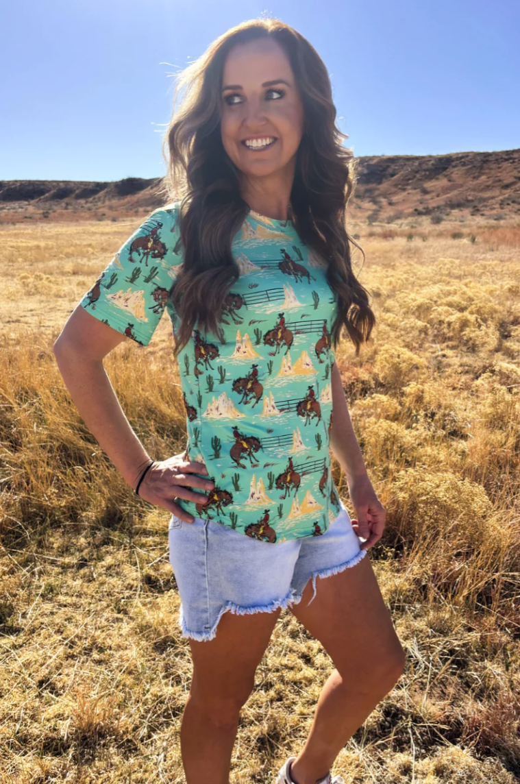 Turquoise Desert Trails Top